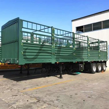 3 Axles Cargo Trailer With Fence